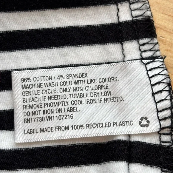 Merona Black and White Striped Midi Dress - Picture 7 of 8